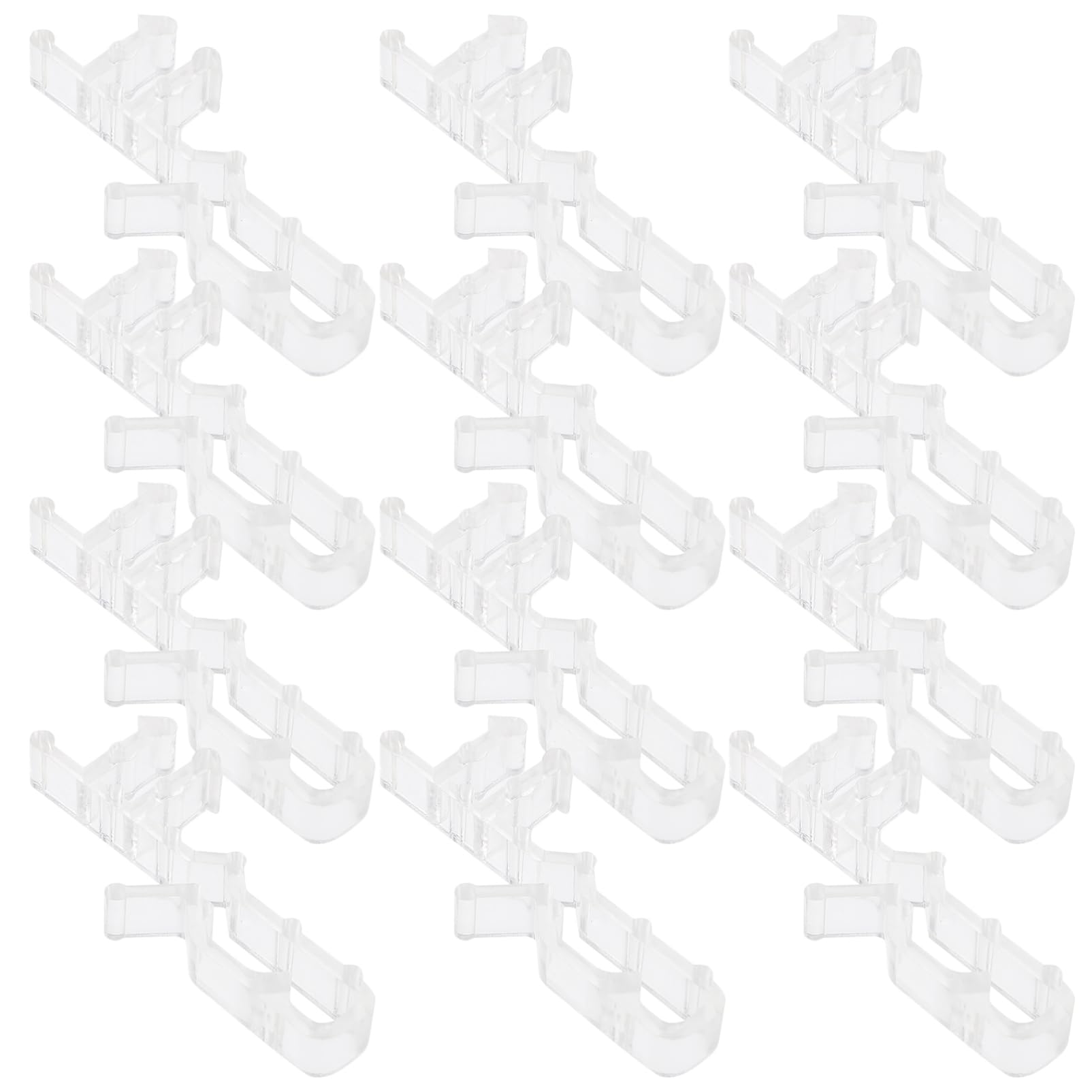 Cabilock Blind Clips for Valance 24pcs Acrylic Window Blind Valance Clips Hidden Channel Window