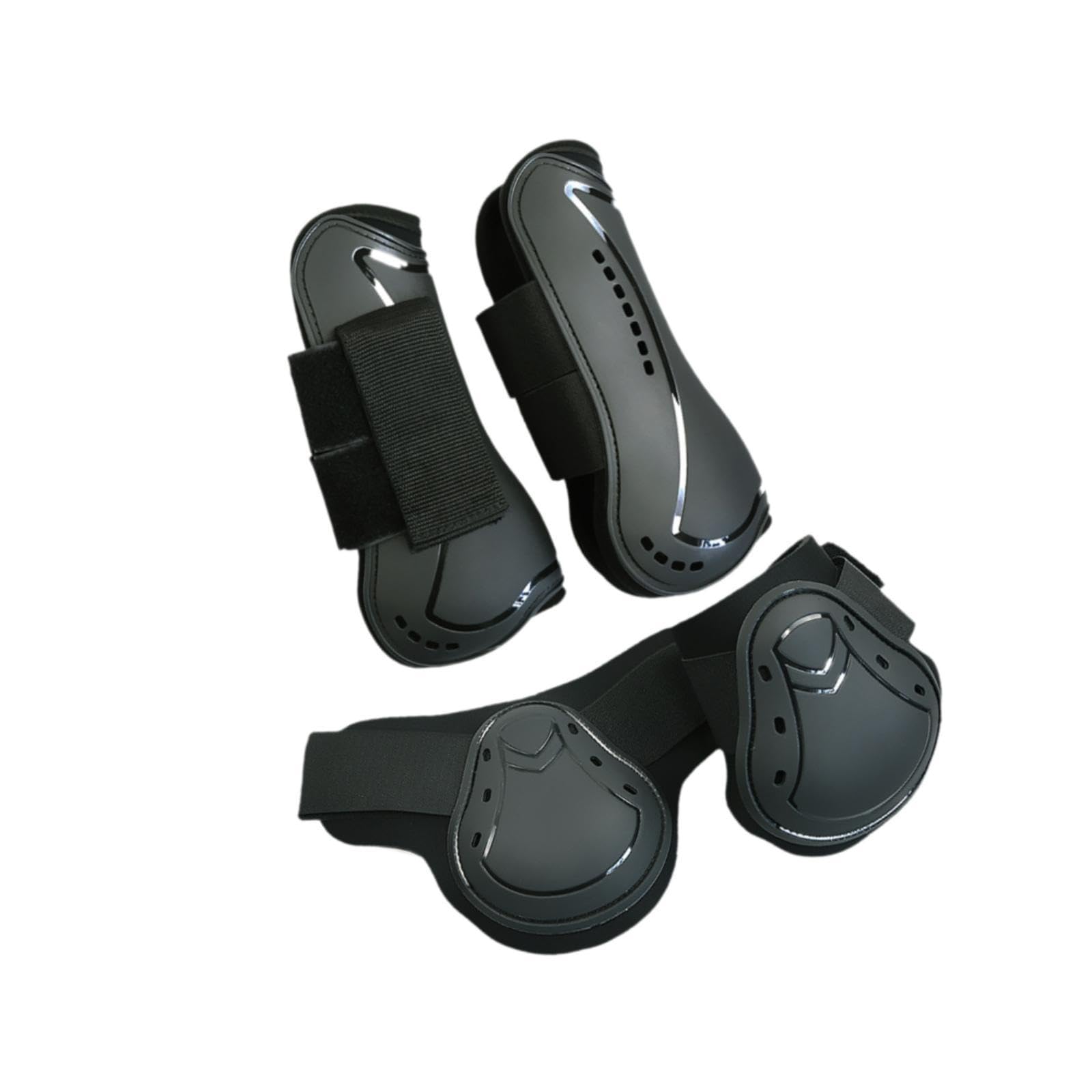 F Fityle 4 Protectores de Tendones para Caballos, Protectores para Patas Delanteras Y Traseras, Polainas Protectoras para Equitación de Campo a Través.