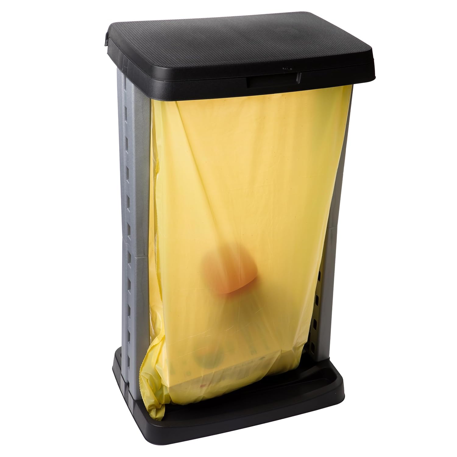 Well Home Porte-sacs poubelle 60 l Anthracite 100% recyclable 43 x 31 x 9,5 cm