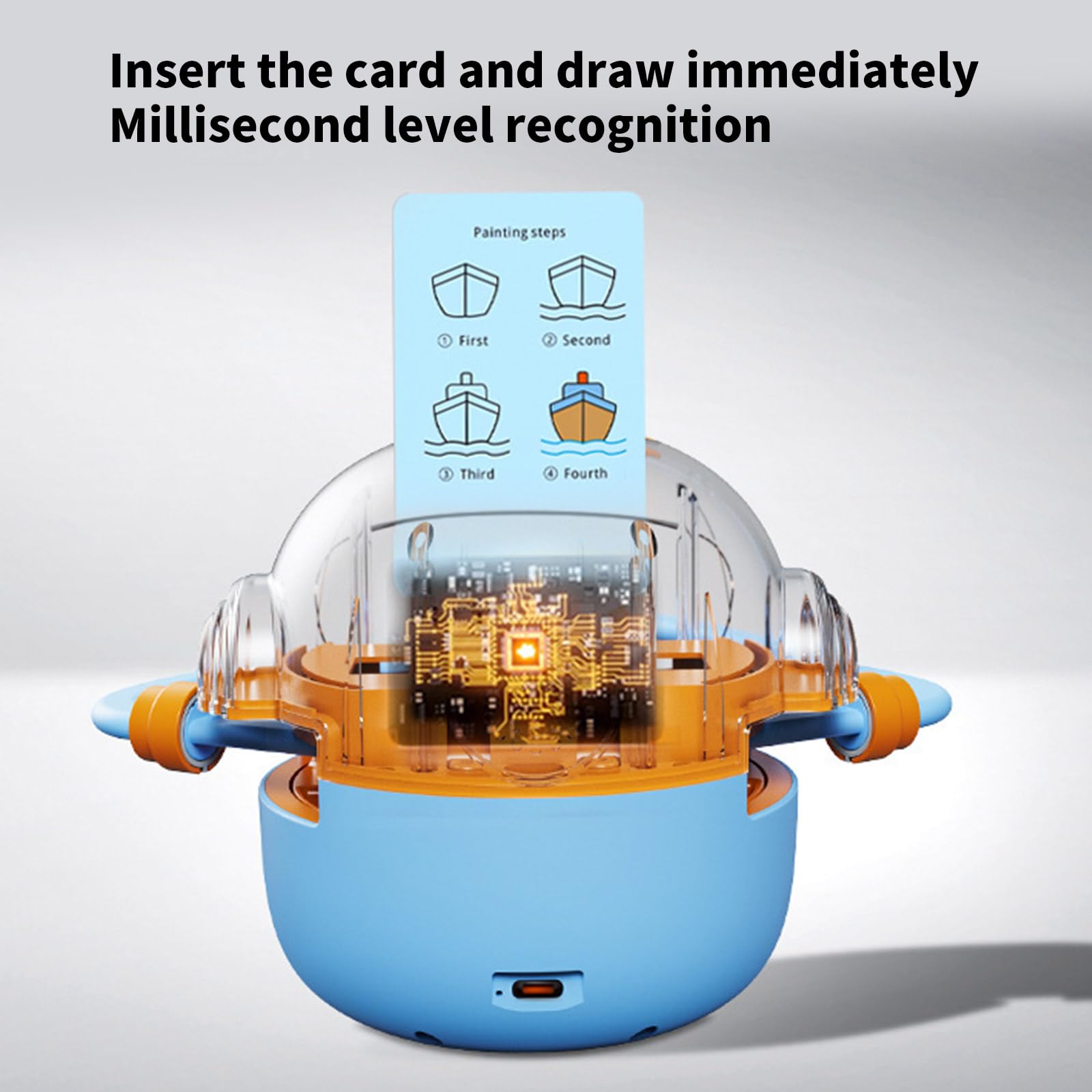 Robot de dibujo educativo para 100, azul