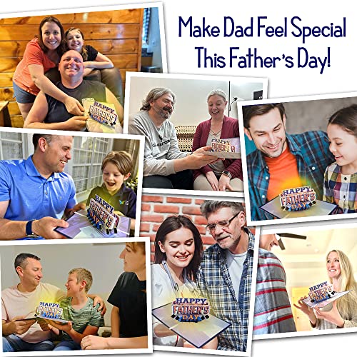Lights & Music Pop Up Fathers Day Card, Plays 'All Star' Song, Happy Fathers Day Card From Daughter, Father's Day Cards For Husband, Fathers Day Card From Son, Fathers Day Cards, 1 Best Dad Ever Card #TOP3