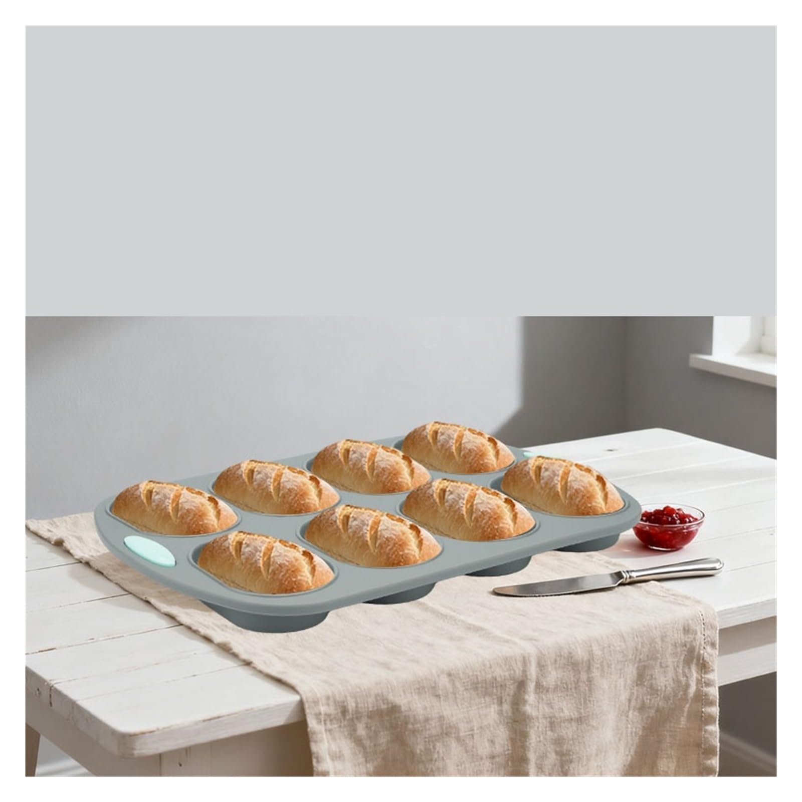Kompatibel for Backen von Restaurantbrot, Baguette-Backblech, Silikon, Verbrühungsschutz, Antihaft-Ofenwerkzeug, Küchenzubehör