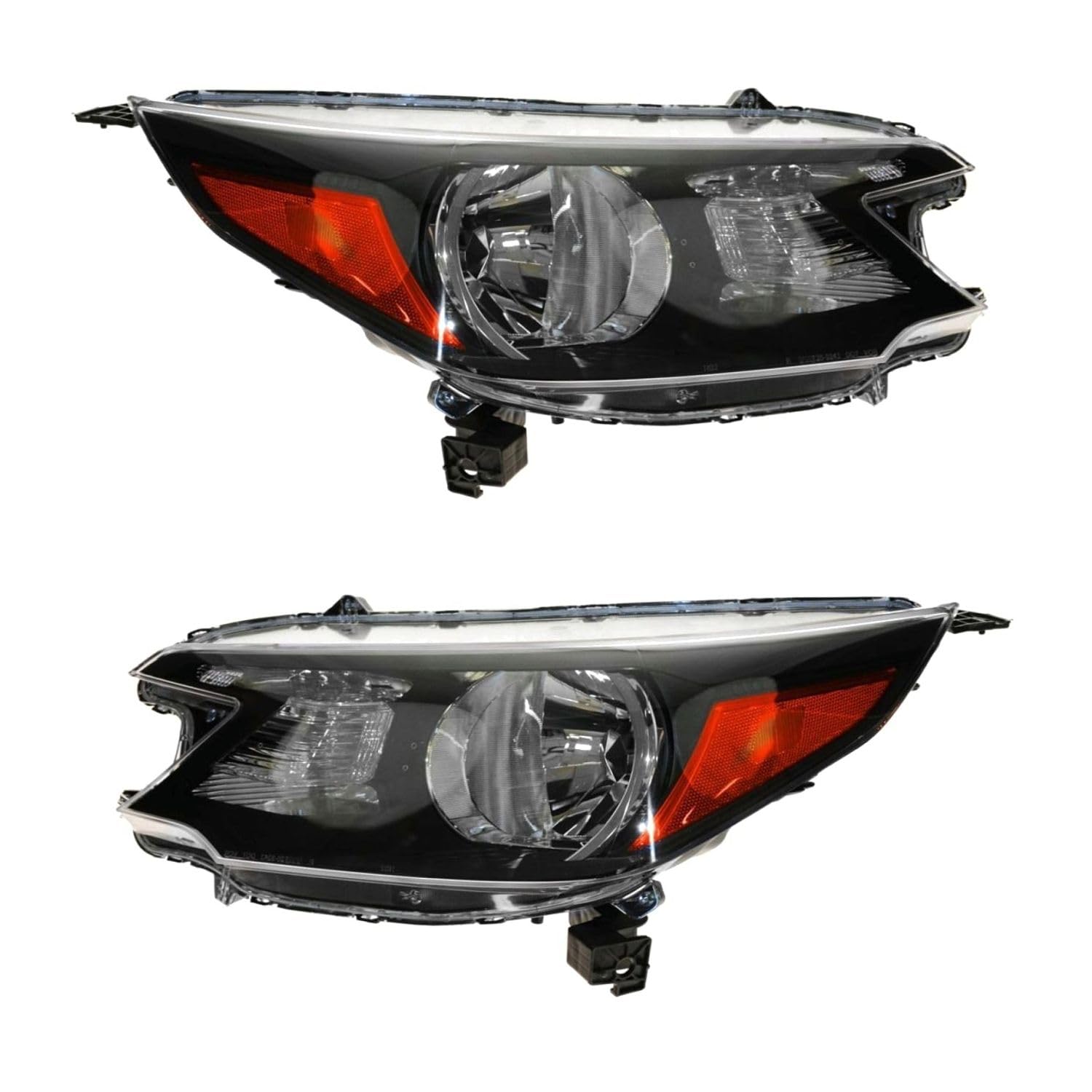 YIZISECCE DIY Headlight Set 2pcs Clear for Honda for CR-V EX-L/LX 12-14 Front Left Right HO2503148 HO2502148 125-9408
