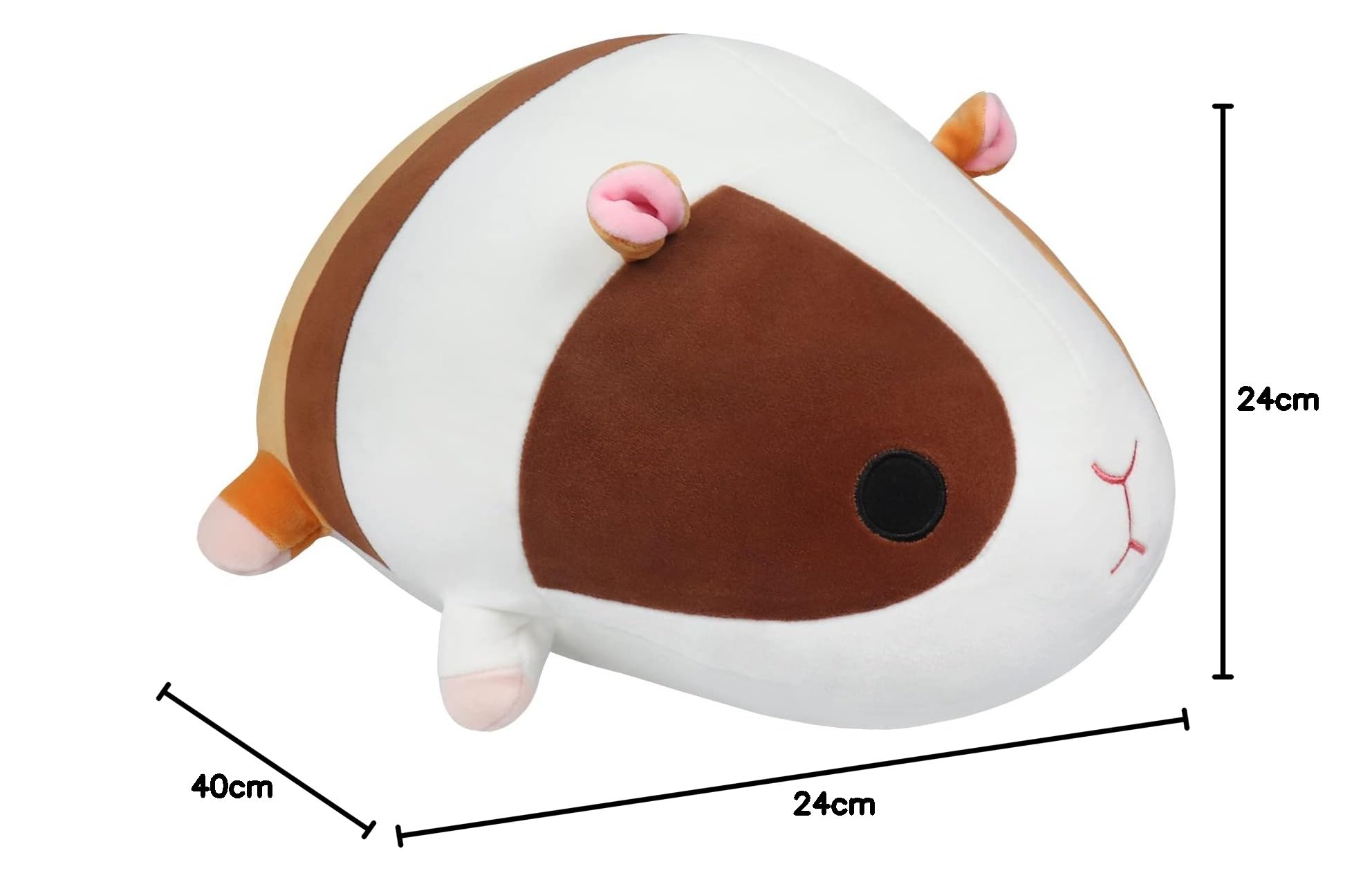 Peluche cochon d'Inde - Hamster - Coussin en peluche - Cochon d'Inde - Jouet kawaii - Peluche anime - Décoration - Doudou et peluche - Cadeau de festival pour amis et familles