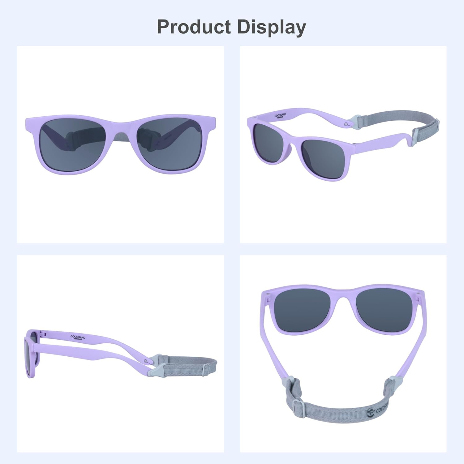 COCOSAND Kids Sunglasses with Strap Polarized Flexible Frame Soft Silicone Nose Pads for Toddler Boys Girls Ages 2-6 - Image 7