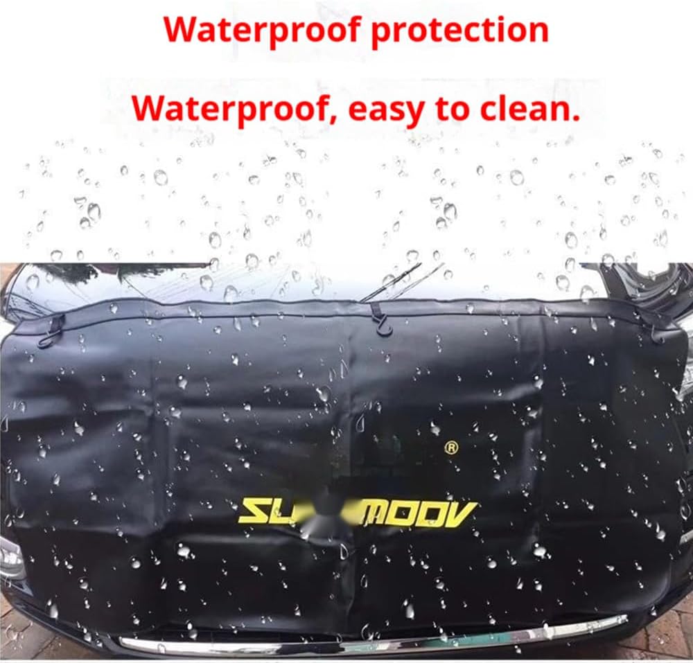 Personalized Hood Fender Covers for Mechanics Custom Anti-Scratch Bonnet Car Fender Protector Mats for Sedan Truck or Station Wagon Automotiv (Black)