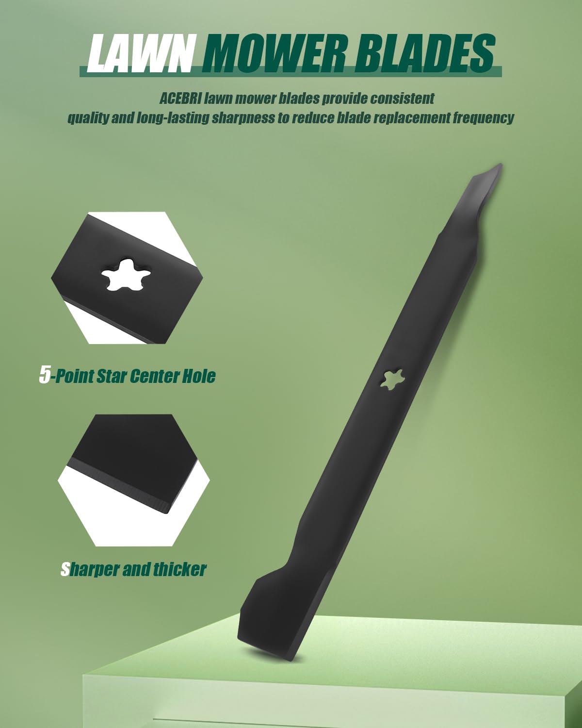 ACEBRI Kit de reconstrucción de cubierta de 42 pulgadas para cortacésped Sears Craftsman 187292 153535 138971 144959, 1 correa de transmisión, 2 cuchillas de cortacésped, 2 poleas y 2 ensamblajes de