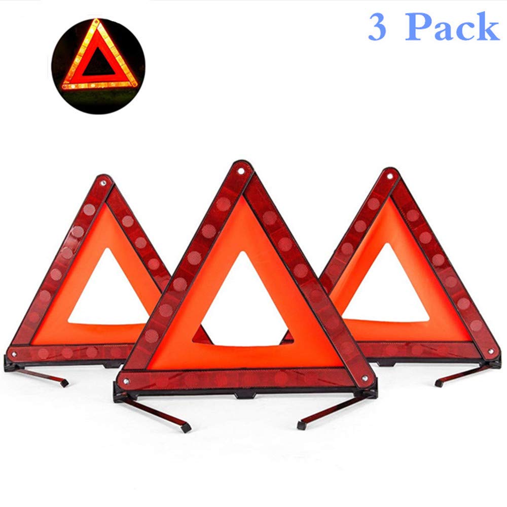 Buy Reemky Warning Triangle Foldable Safety Triangle Triple Warning Kit