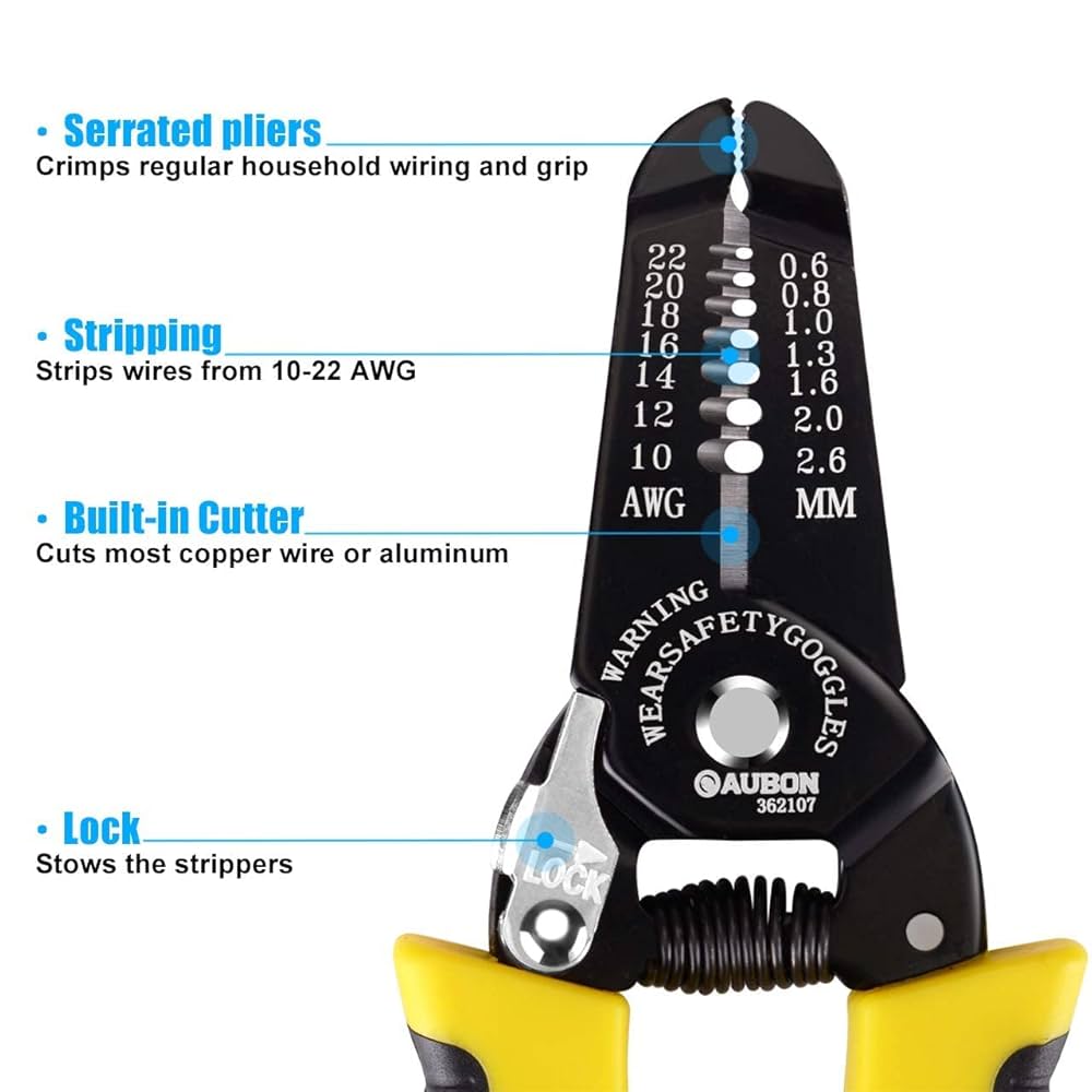 Amazon | ZUZUAN 10-22 AWG ワイヤーストリッパー、ワイヤー