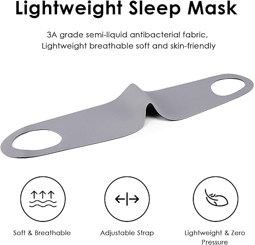 Miniatura 6 de FRESHME 3 piezas de antifaz para dormir sobre la oreja, fina y ligera, antifaz con cintas elásticas para las orejas, para hombres, mujeres, parejas,