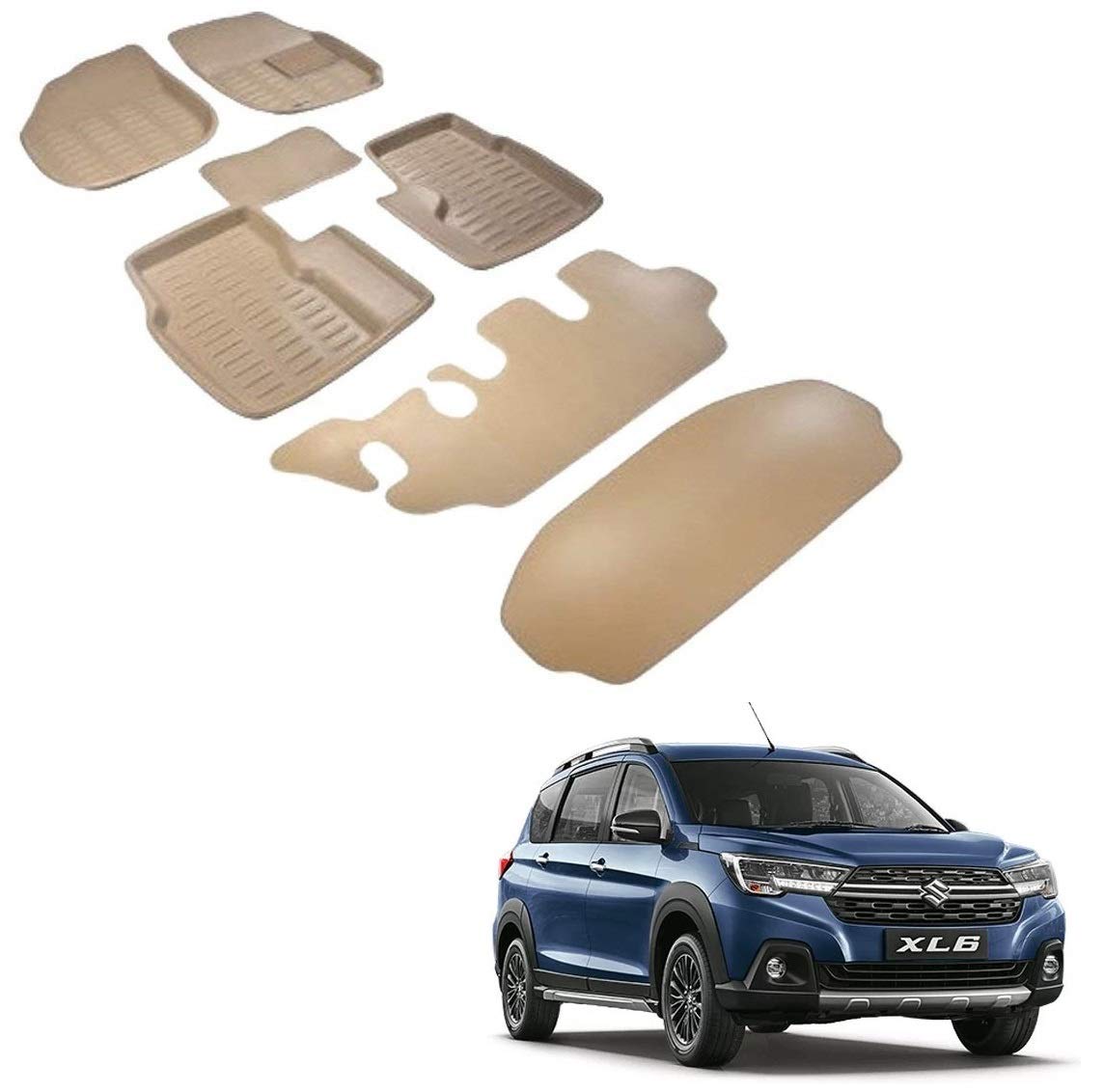 Kozdiko Car 3D Mats Foot mat Beige Color for Maruti Suzuki XL6 Amazon