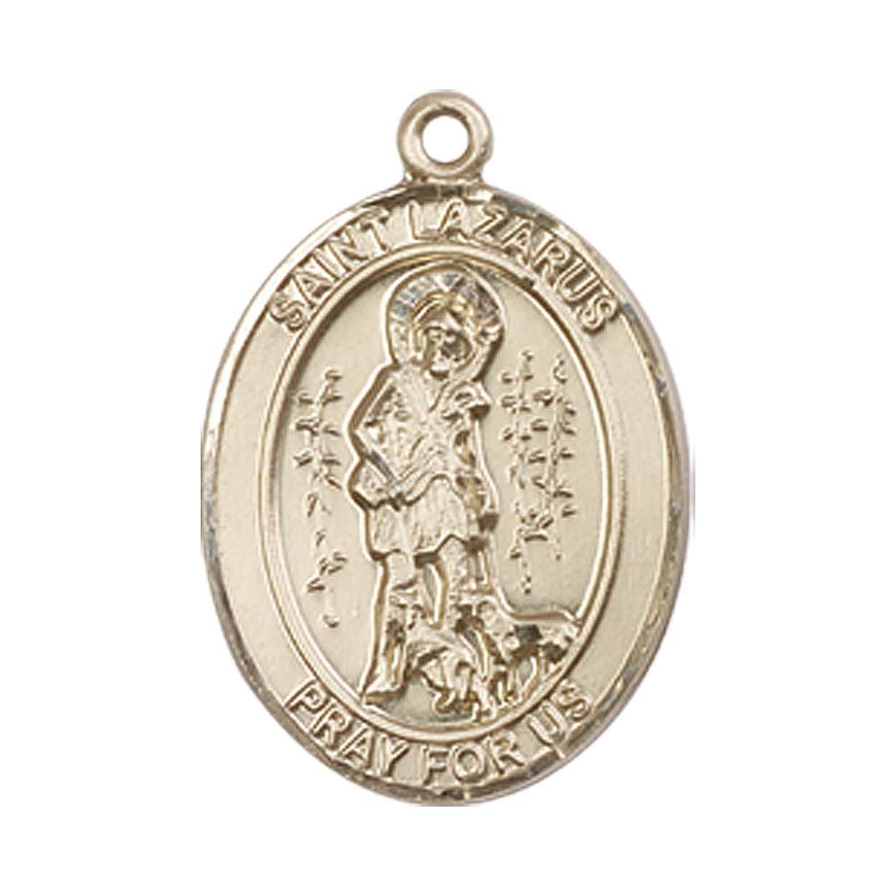 14kt Gold St. Lazarus Medal. Patron Saint of Leprosy