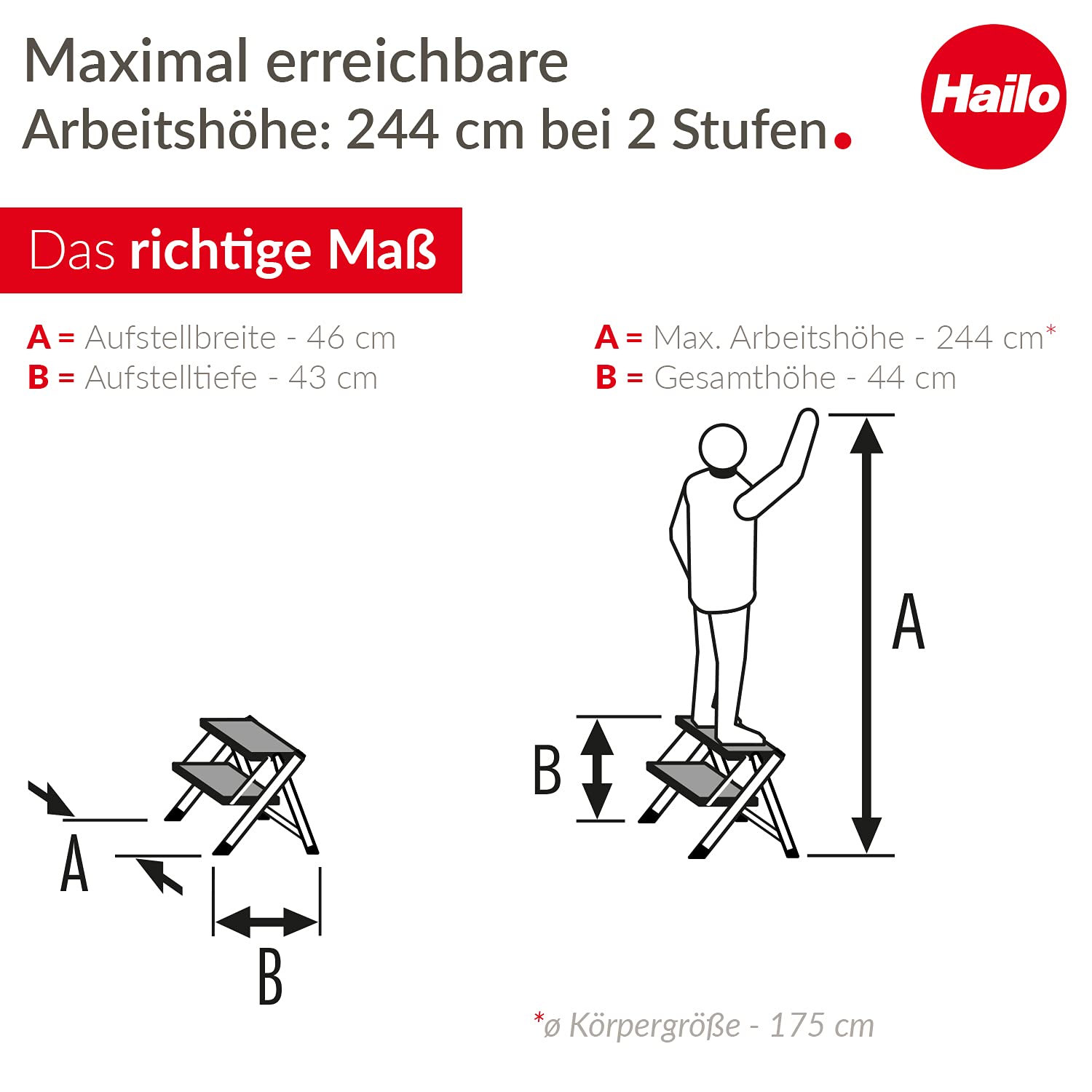 Amazon | ハイロ 脚立 2段 ミニコンフォート [並行輸入品] | Hailo 