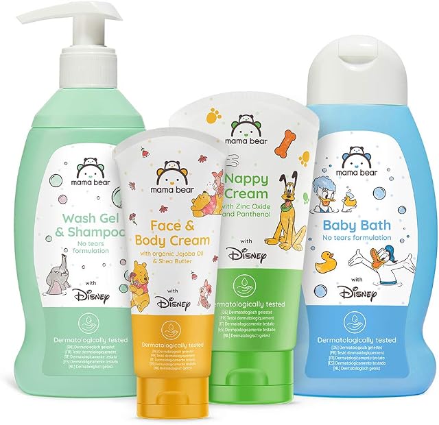 Mama Bear - Disney - Mixed Bundle: Baby Bath, Shampoo, Nappy Cream, Face & Body Cream