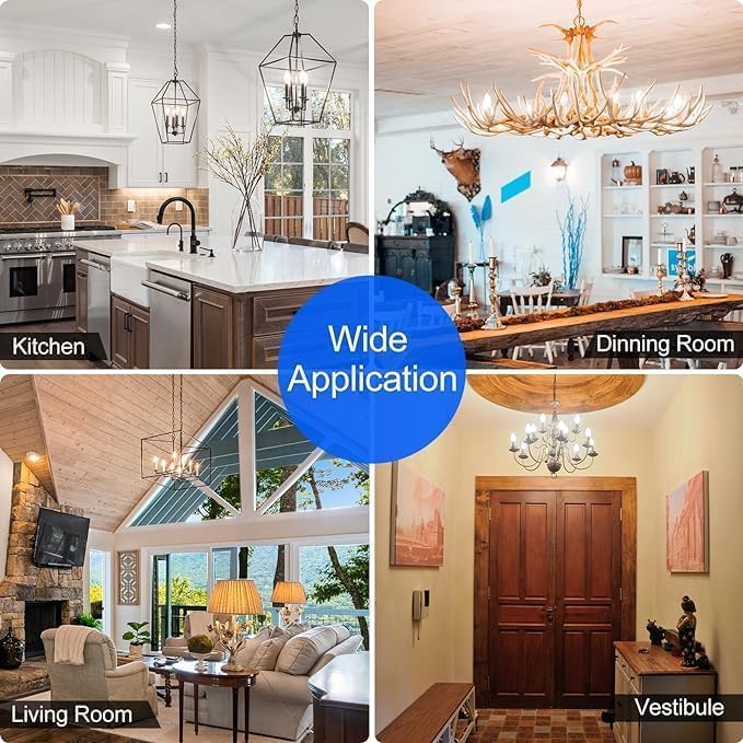 Energetic E12 LED Classic Candelabra Clear Light Bulb, 4W, Equivalent 40W, 400 Lumens, Soft White 2700K, Filament Clear Glass Candelabra B11 Bulb, Non-Dimmable, Pack of 5 - Image 6