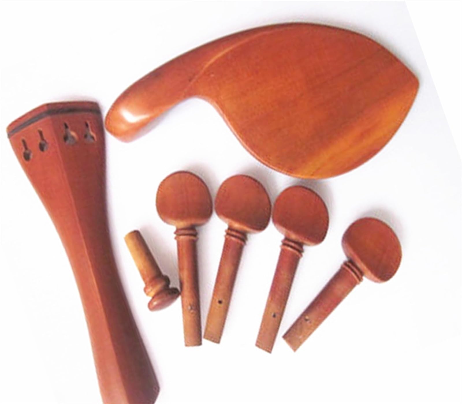 Parti di ricambio per violino Accessori Per Violino In Legno Di Giuggiola Piroli Per Violino Cordiere Mentoniera Cordiera Set Completo