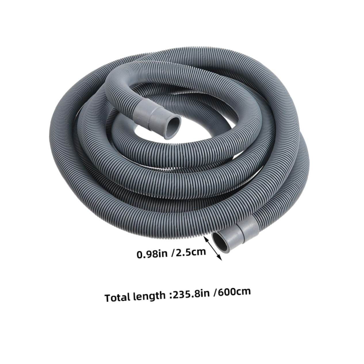 Manguera De Drenaje Extensión Lavadora Manguera De Agua Portátil Tubo Descarga Flexible Oscuro