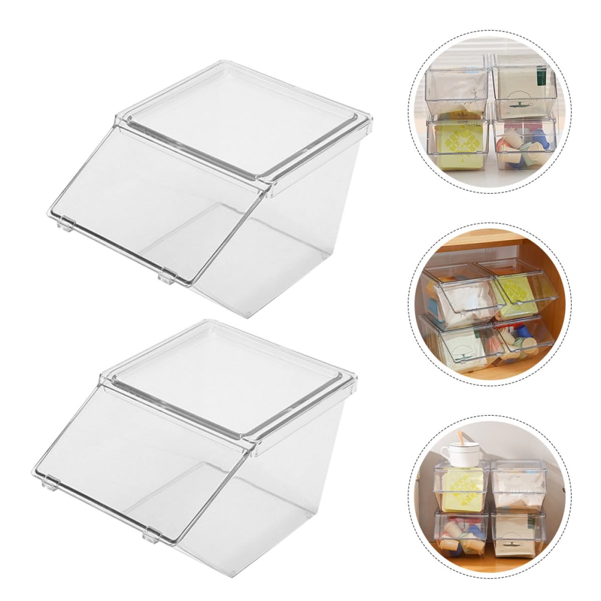 4 Stück Teebeutel Aufbewahrungsboxen aus Acryl mit Deckel Stapelbar Mittlere Größe Transparenter Organizer für Tee Kaffee und Zucker Küchen und Kaffeestation Zubehör