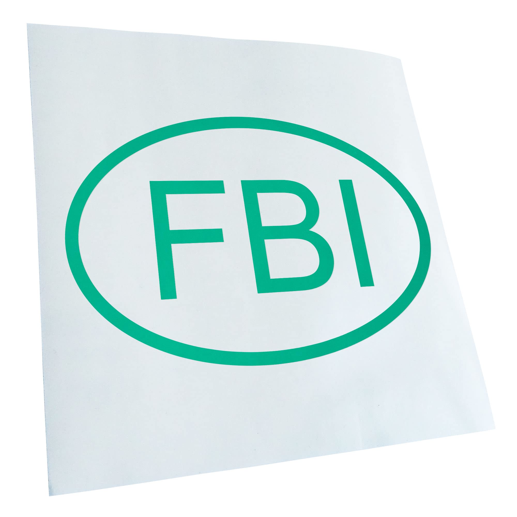 Kiwistar - Car Sticker - Turquoise - 50 x 33 cm FBI - Rear Window Car Sticker Weatherproof for Car Truck Moped Truck - Sticker Exterior Self-Adhesive Tuning Accessories for Window Vehicle Window