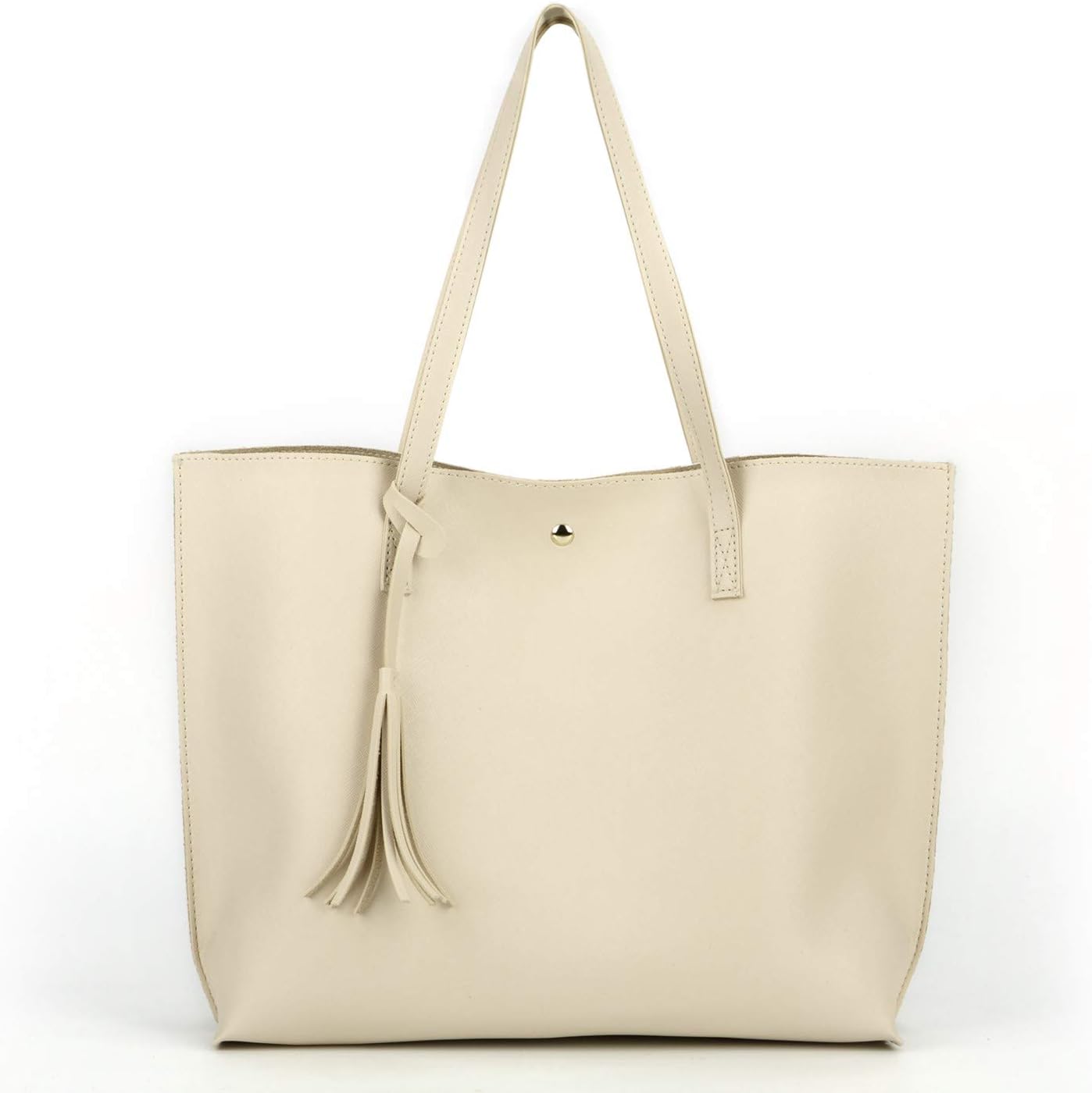 Nodykka Women Tote Bags Top Handle Satchel Handbags PU Faux Leather Tote Bag with Tassel Shoulder Purse