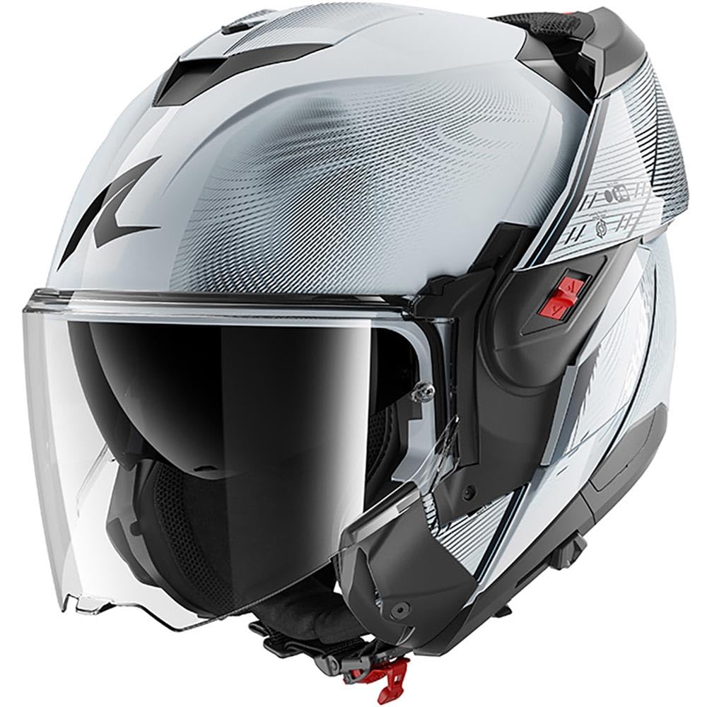 SHARK, Casco Moto Modular OXO SPEED-​TECH Silver White Black SWK, S