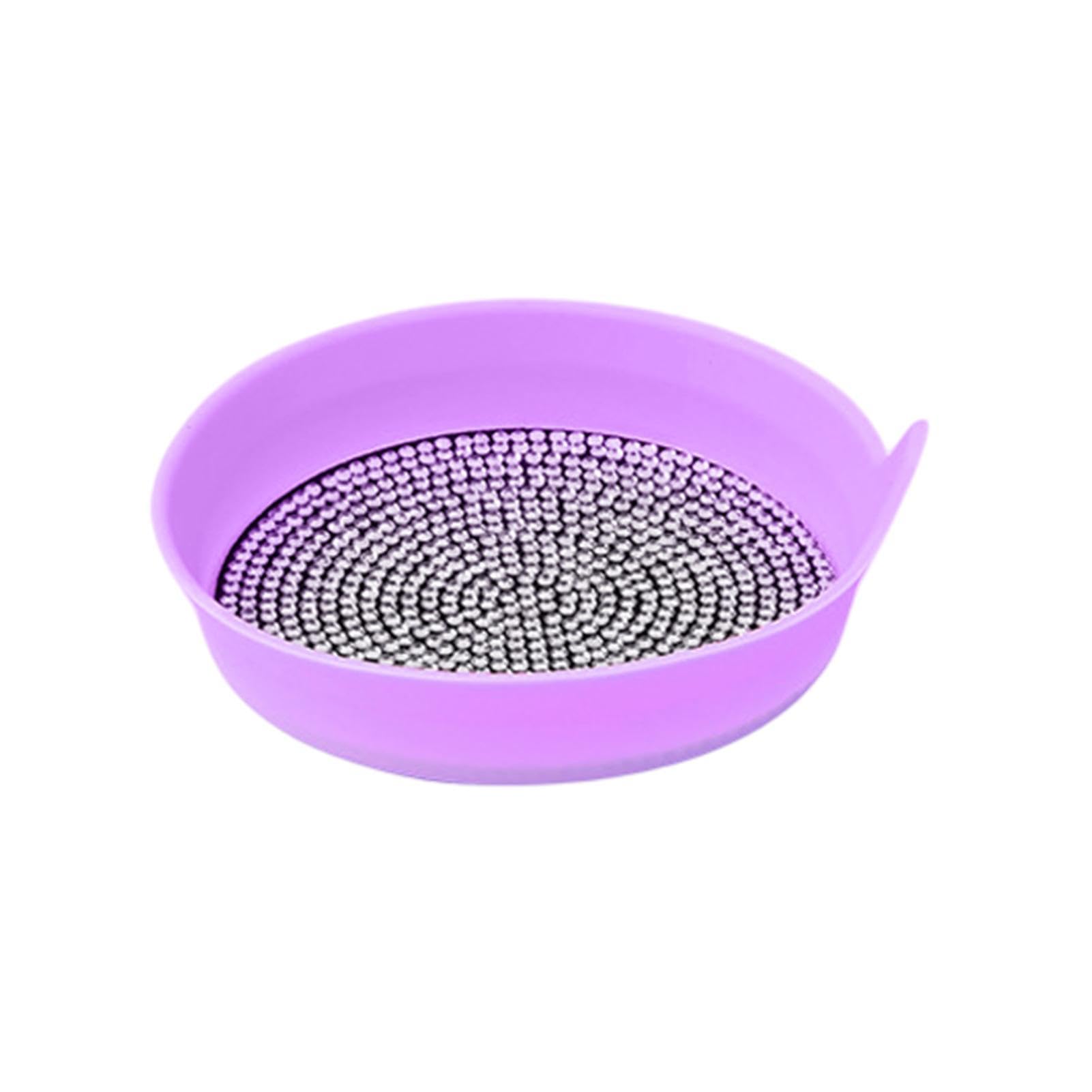Sottobicchieri Auto Con Cristalli Viola – 4 Pezzi, 6 Cm, Antiscivolo E Antiurto, Universali Per Portabicchieri - 3