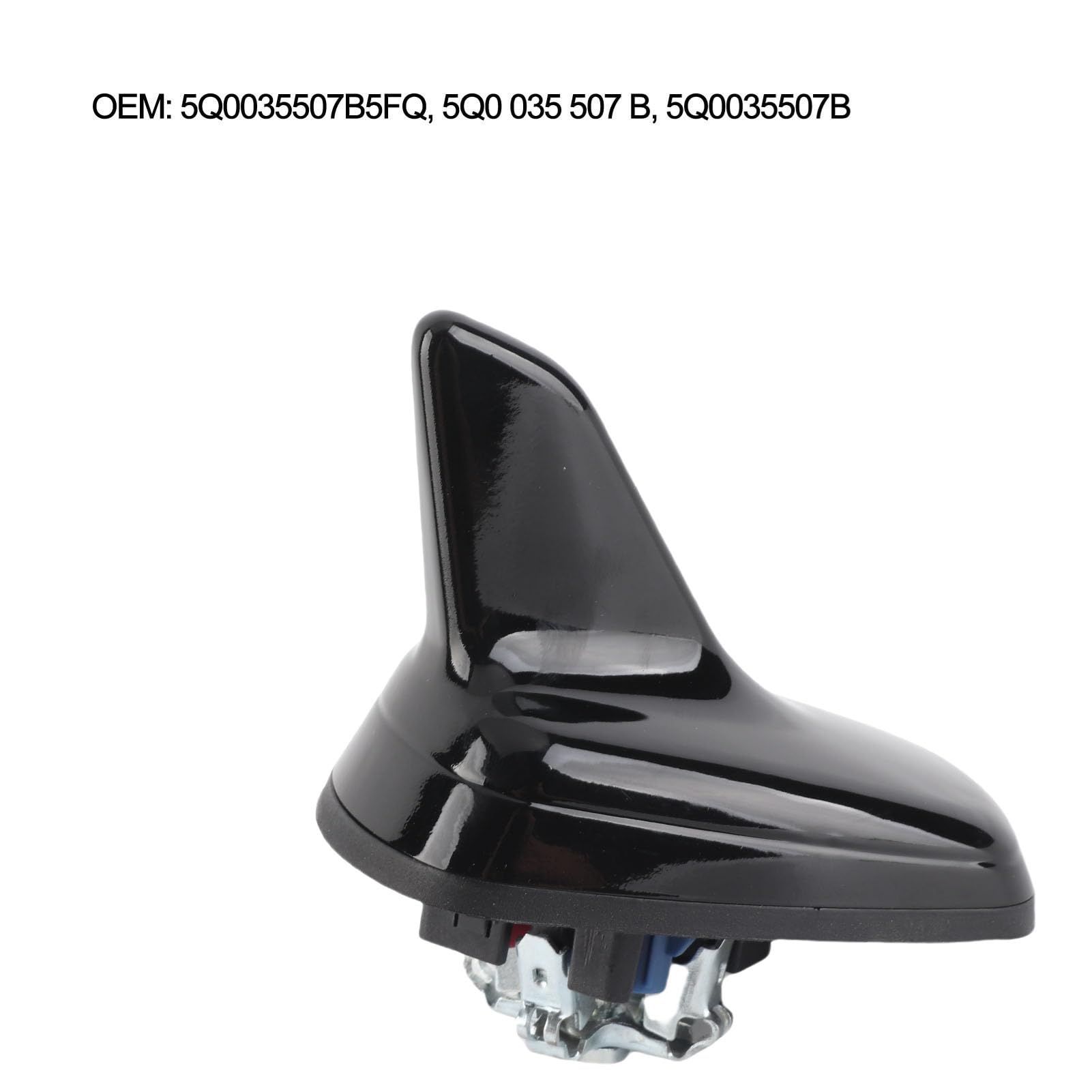 Aramox Aleta de Antena de Tiburón, Repuesto Negro Brillante para Antena de Techo NP, Antenas de Tiburón, Antena GPS gsm 5Q0035507B5FQ, 5Q0 035 507 B, 5Q0035507B