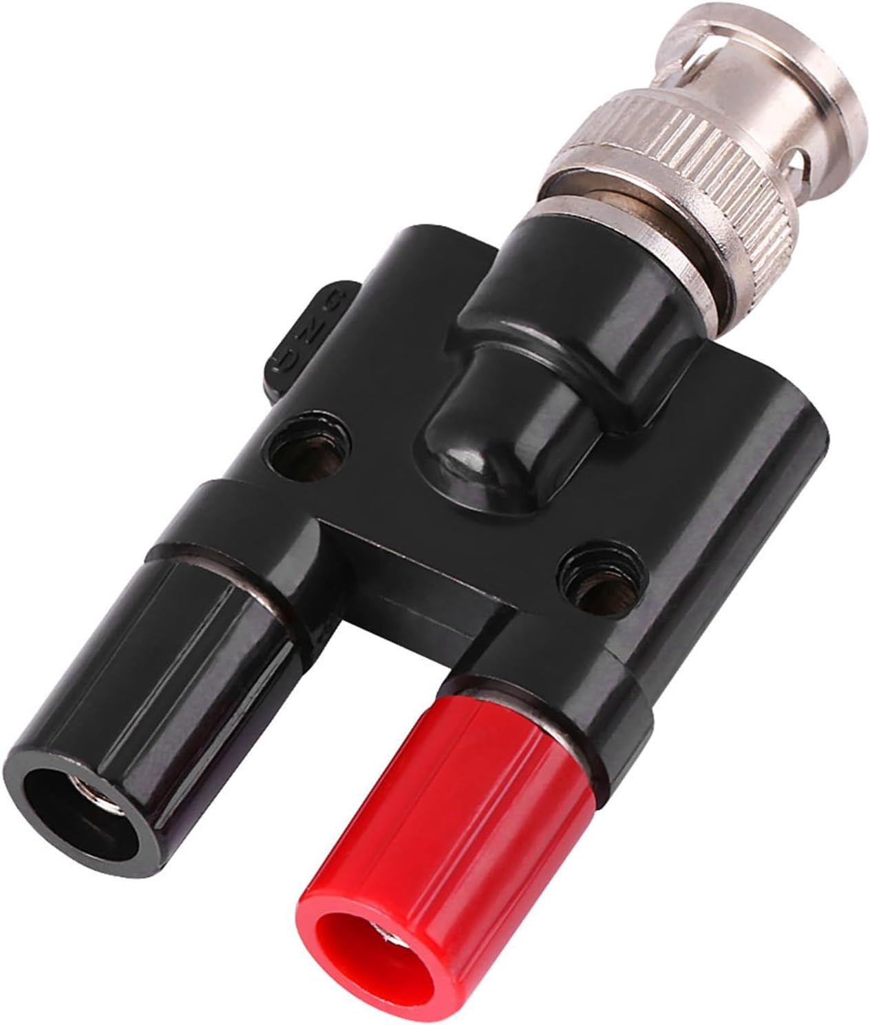 BNC to Banana Connector Adapter, 1 BNC Plug to 2 x 4mm Terminals with Red and Black Sockets, Mini Size and Easy to Use, for Oscilloscope