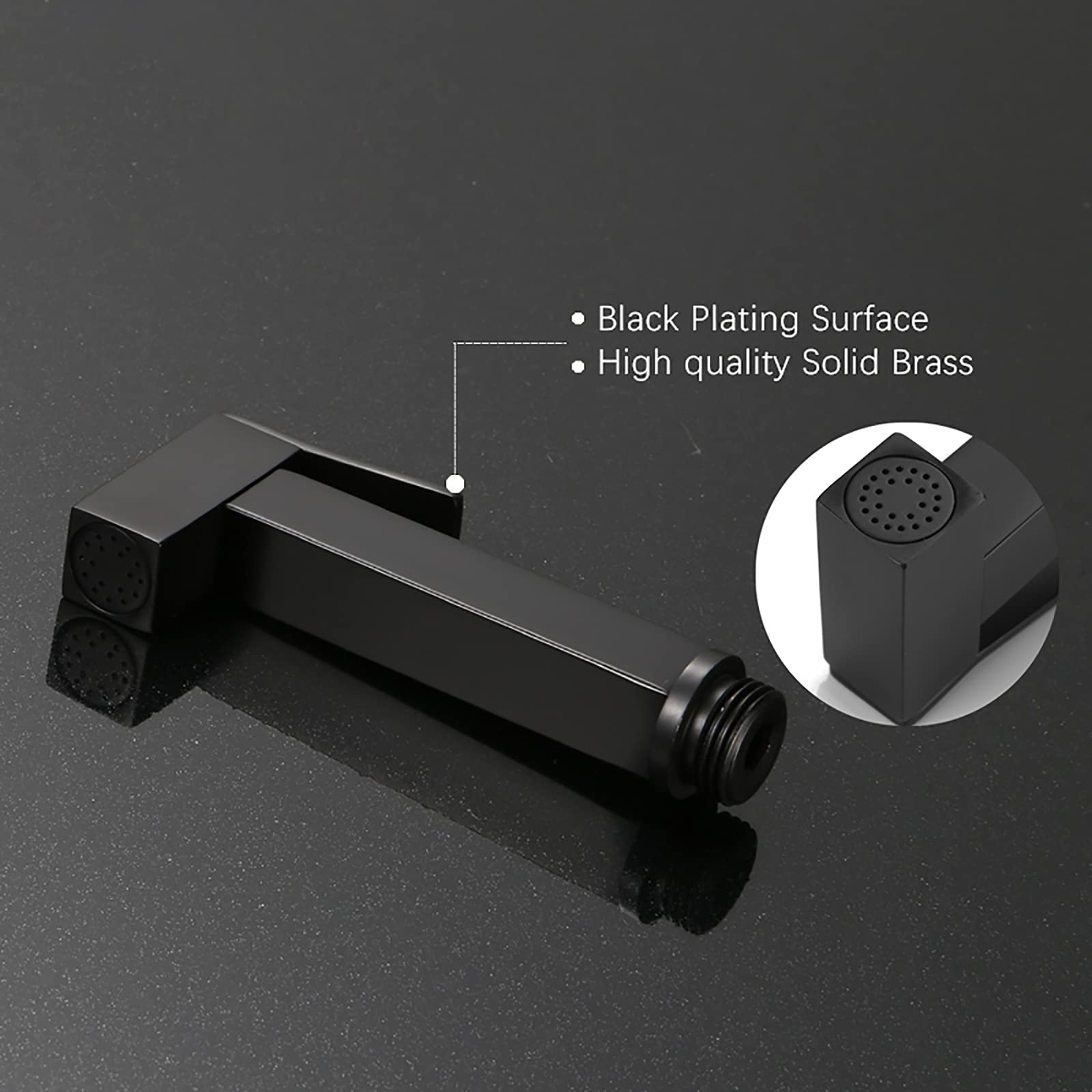 1 Hand-Bidet-Sprühset for Toilette Typ B | Wandmontiertes Bidet-Sprühset aus schwarzem Messing for Damenhygiene beim Baden von Haustieren(Type a)