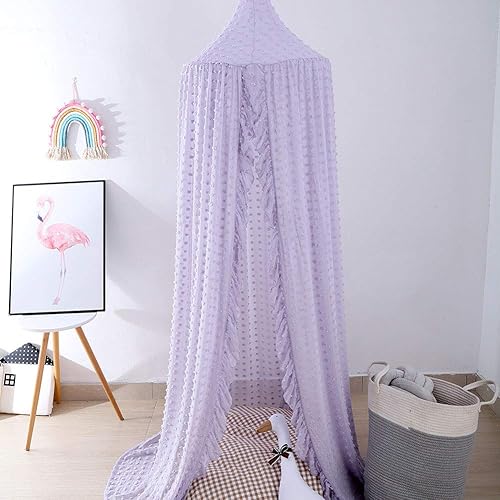 Miniatura 6 de Toldo de cama para niños para niñas, toldo de cuna morado para princesa, toldo colgante para niños, toldo para niñas pequeñas, red para cama para
