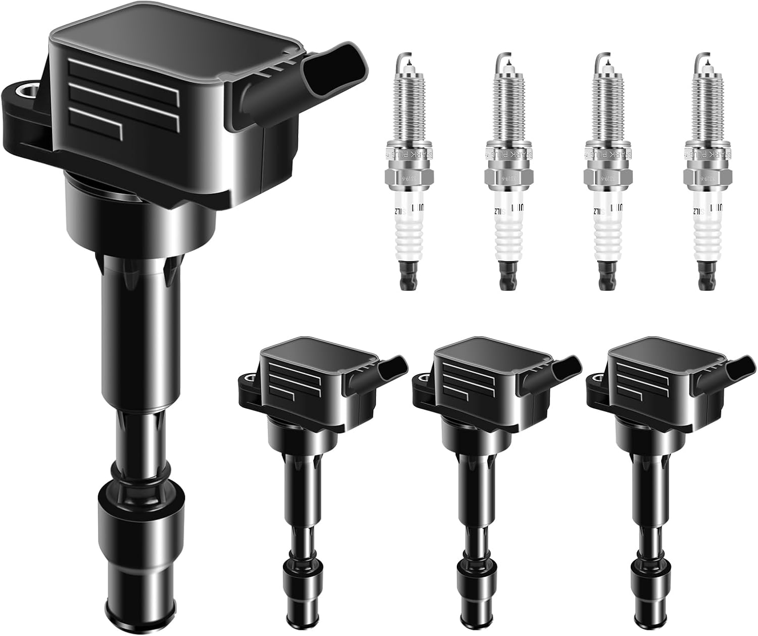 Ignition Coil Packs UF816 Coil Pack Kit Set of 4 with 9723 Spark Plug Compatible with Hyundai for Elantra for Sonata for Veloster for Kona for Forte for Optima for Soul 2016-2021 2.0L