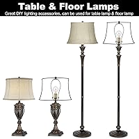 Vista 7 de Kit de soporte de arpa de lámpara de 8 pulgadas con remate y base de sillín desmontable de alta resistencia, juego de 2 accesorios de iluminación