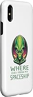 Vista 6 de iPhone 13 Pro Alien Head Art Where I Park Spaceship Area 51 Ufo Aliens Case