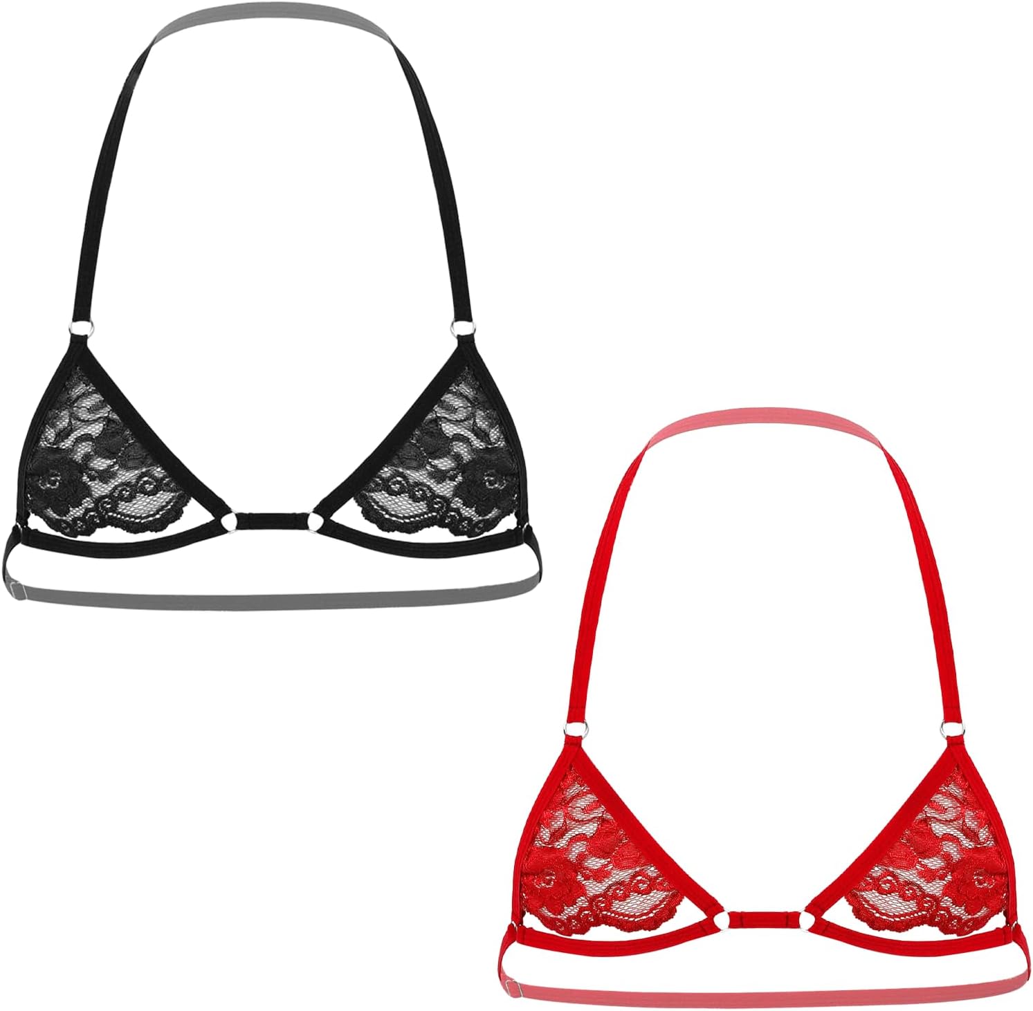 Men's Sexy Sissy Lingerie Bra - Sissy Boy Clothes Lace Crop Top - Exotic Floral Bralette for Crossdresser & Femboy