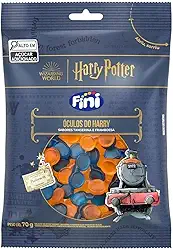 Bala Fini Harry Potter Óculos do Harry sabores Tangerina e Framboesa 70g