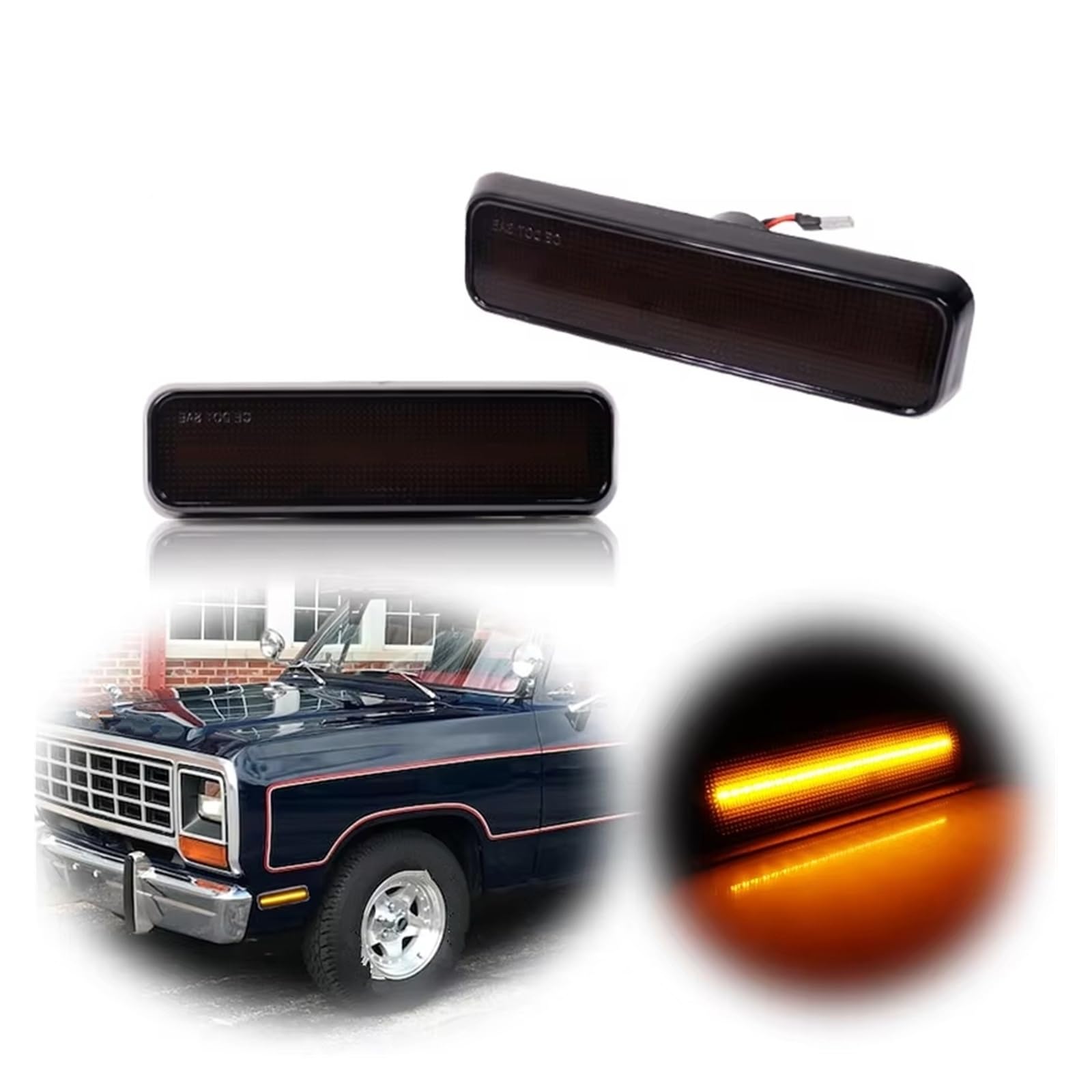 Indicatore Laterale Per Dodge Per Challenger Per D150 Per D250 1981-1993 Indicatore Laterale Anteriore Luce Di Parcheggio Indicatori Direzione Indicatore Direzione Auto
