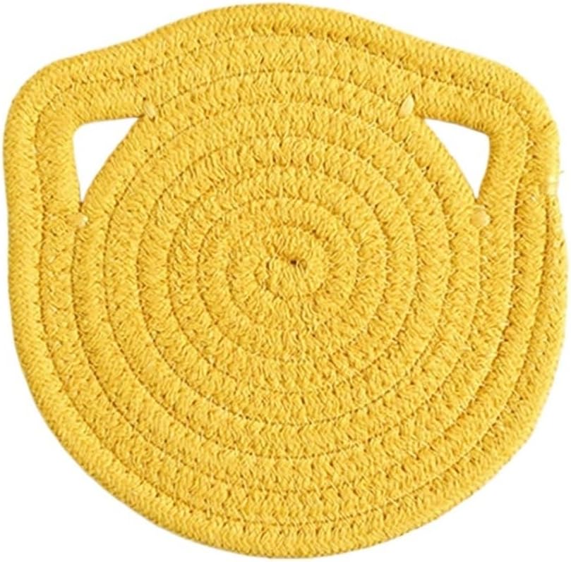 Office Teacup Decorative Mat Day Rope Woven Placemat Hanging Insulation Home Kitchen Table Series Coasters(Gray)