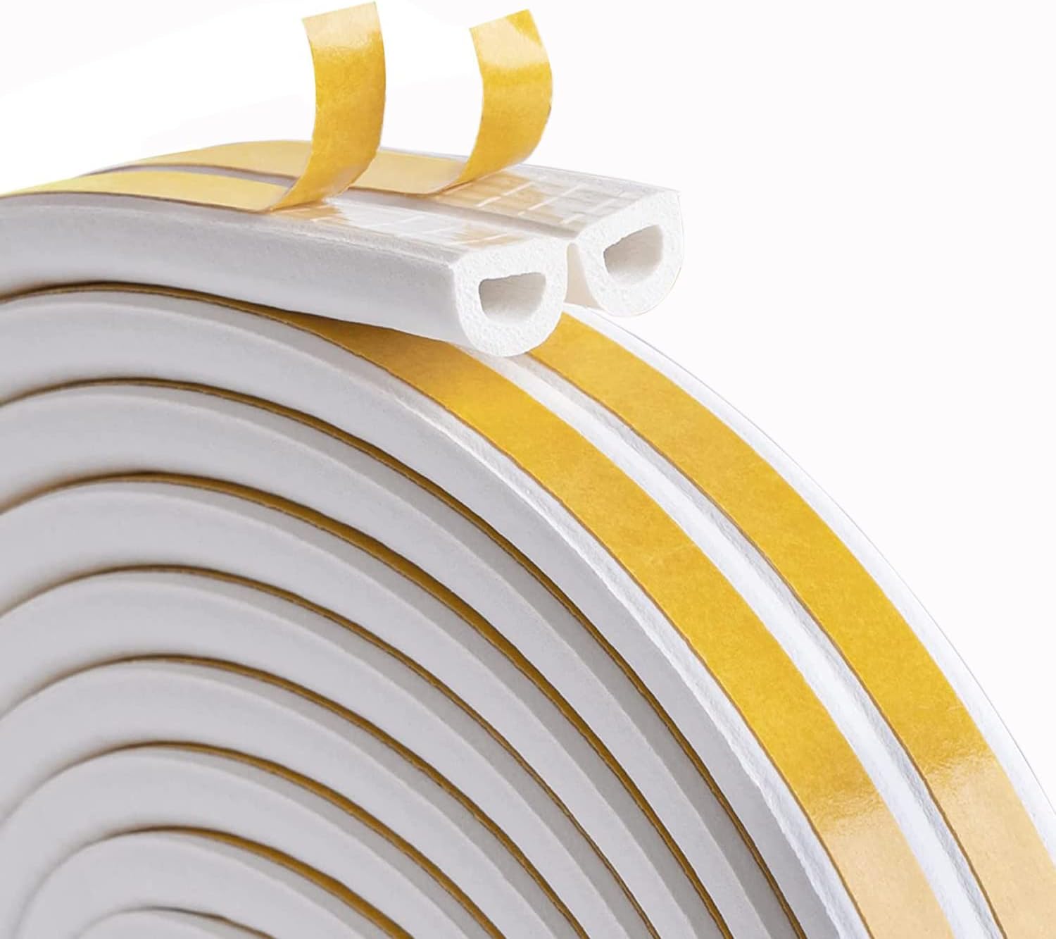 3M x 2Seals Door Window Sealing Tape, Type D Foam Draught Excluder Tape for AntiCollision