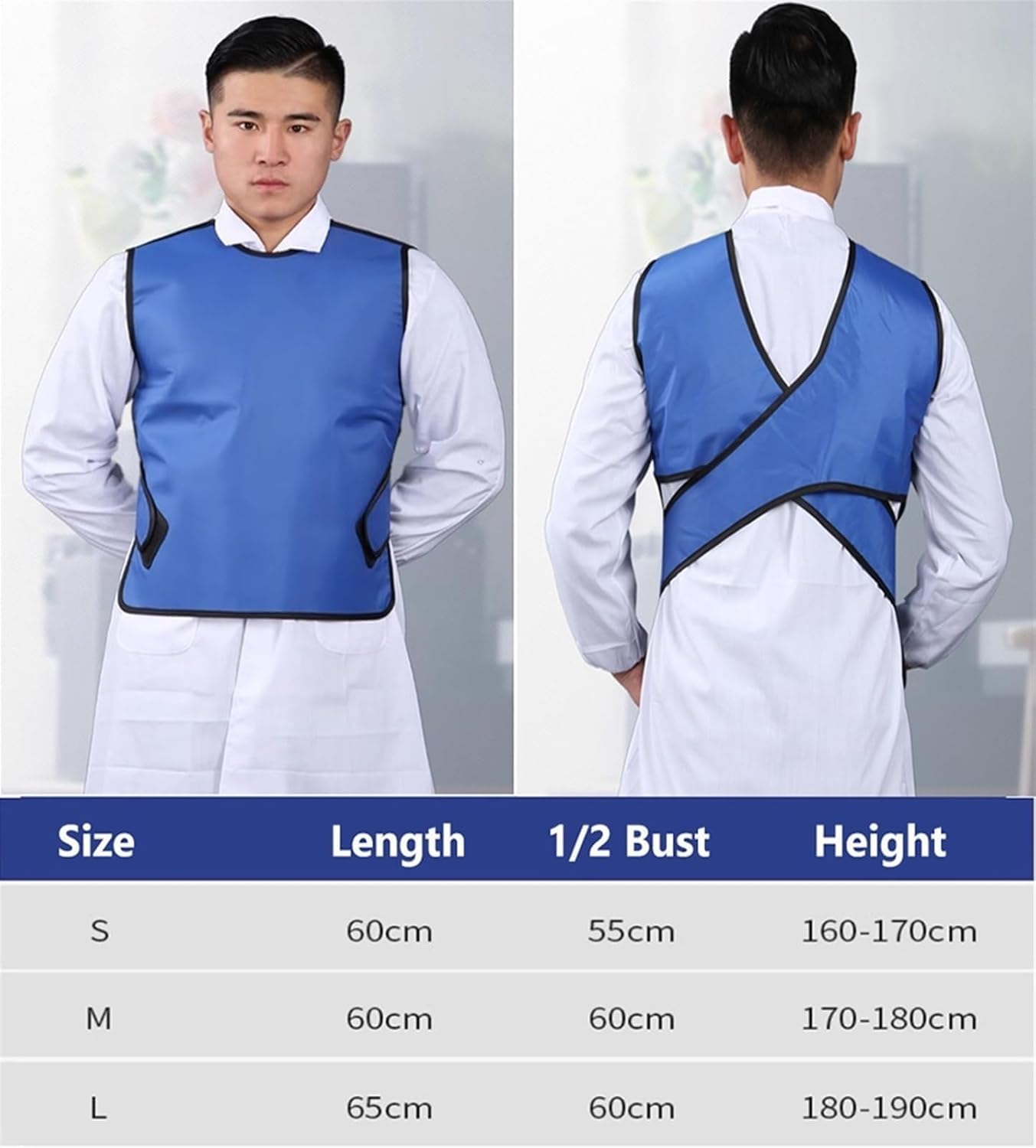 Tablier en Plomb Gilet de Protection en Plomb for Adultes, Protection Contre Les Rayons X, Neutre, for médecins et infirmières Gilet de Protection Contre Les Rayons X(0.5mmpb)
