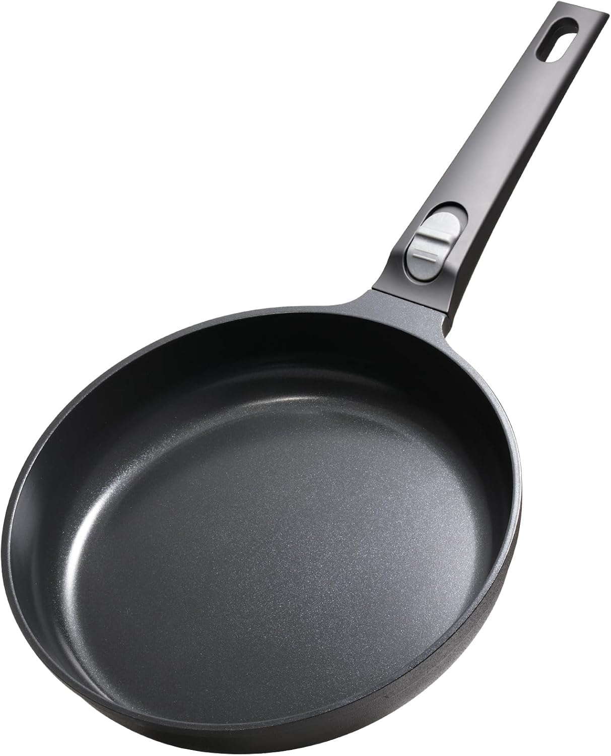 9.5 Inch Nonstick Frying Pan with Detachable Handle, Non Toxic Ceramic Skillet for Cooking, Induction Cookware with Removable Handle, Dishwasher & Oven Safe, PFAS PFOA & PTFE Free, Black