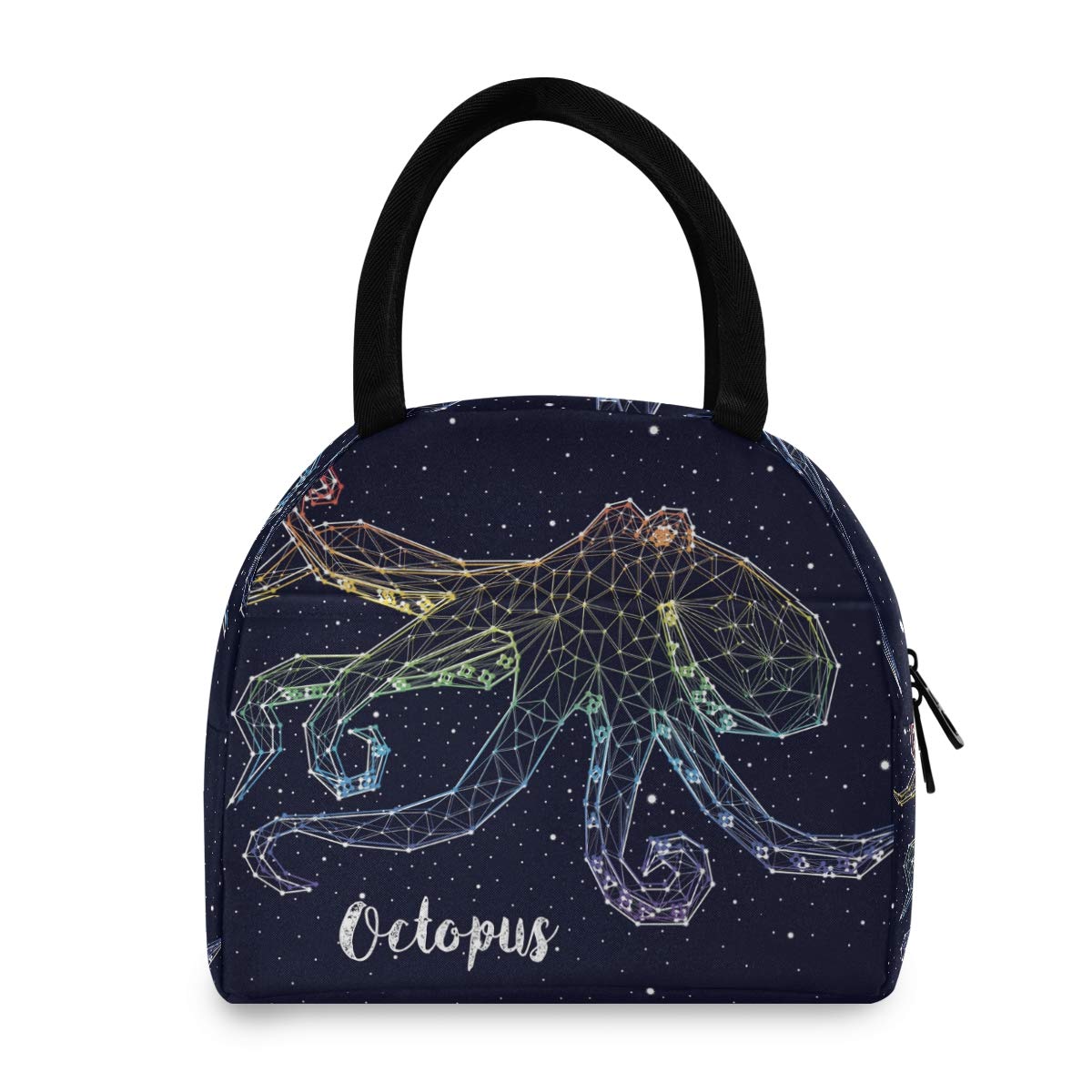 senya Lunch Bag, Octopus Constellation Insulated Lunch Box Cooler Bag Tote Bag for Women/Picnic/School/Work