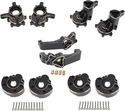10Pcs Brass Front and Rear Portal Housing Set for Redcat GEN8 GEN 8 1/10 RC Crawler Car Upgrades Parts Accessories,1