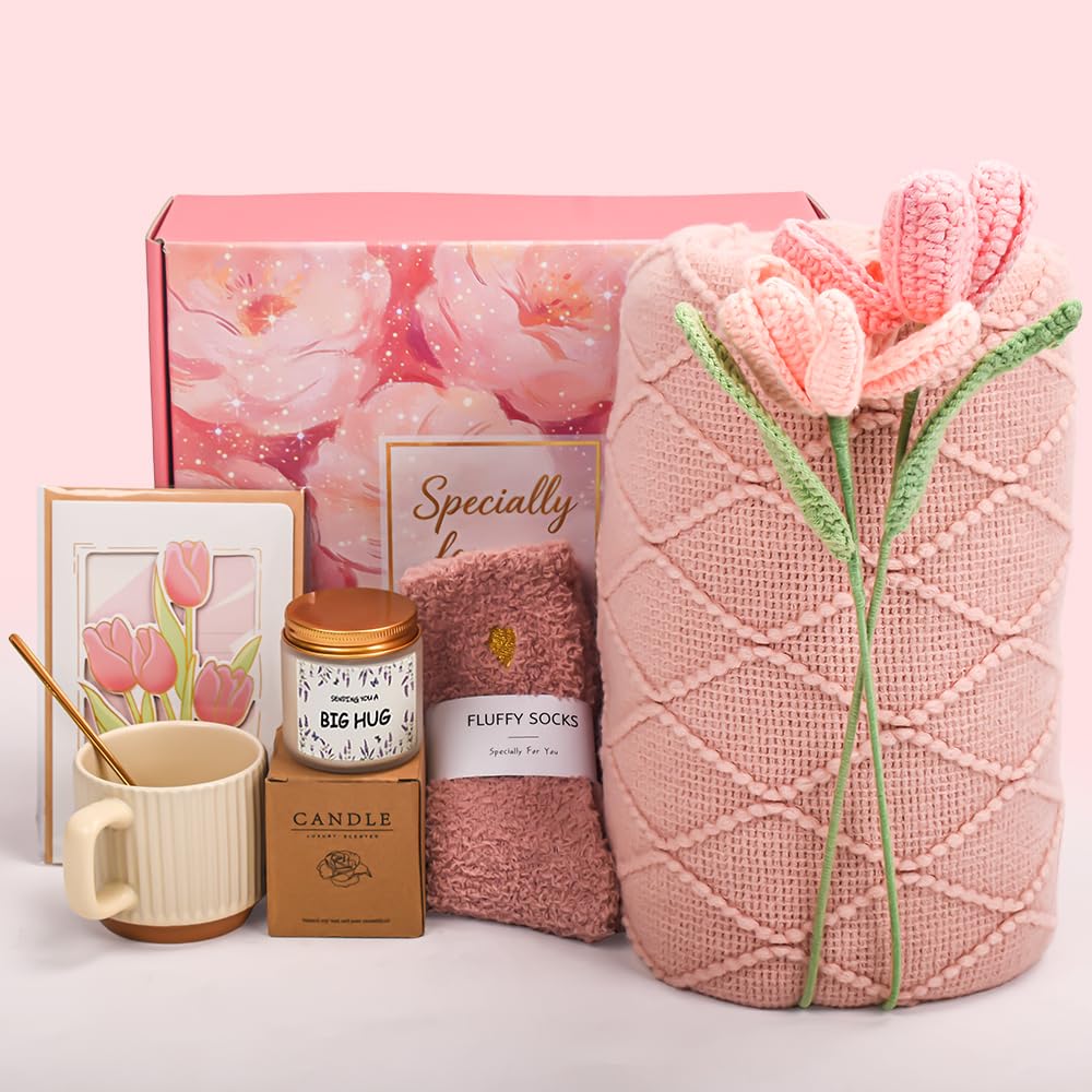 Birthday Gift for Women,Self-Care Gift Basket | Get Well Soon Self Care Set, Perfect Relaxing Gifts for Mom, Wife, Girlfriend & Friends-image-48