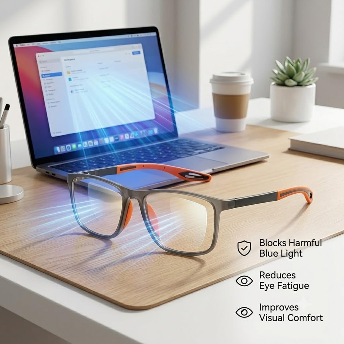Generisch Selbsttönende Lesebrille 3er-Pack, Leichte Bequeme Quadratische Rahmen Lese Brille, Anti-Müdigkeit Computerbrille Für Herren Damen +100,+200,+300