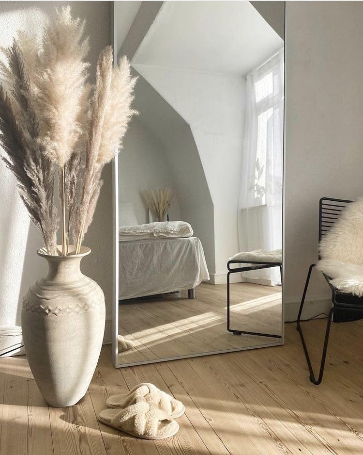 Image of OGCAU 64 inchx21 inch Arched Full Length Mirror, Floor Full Body Mirror, White