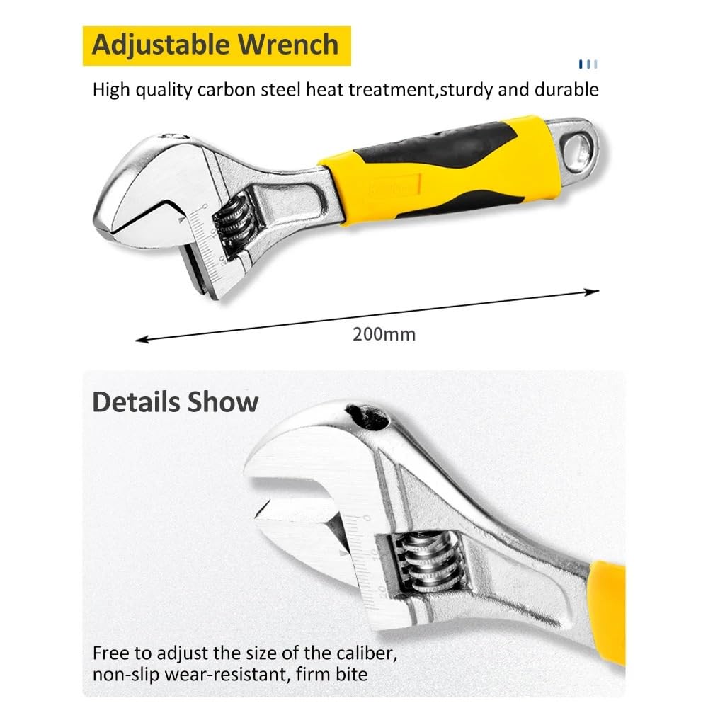 Boîtes à outils Ensemble d'outils à main de 108 pièces pour la réparation maison et voiture, avec boîte outils en plastique, mallette rangement, Kit ménagers