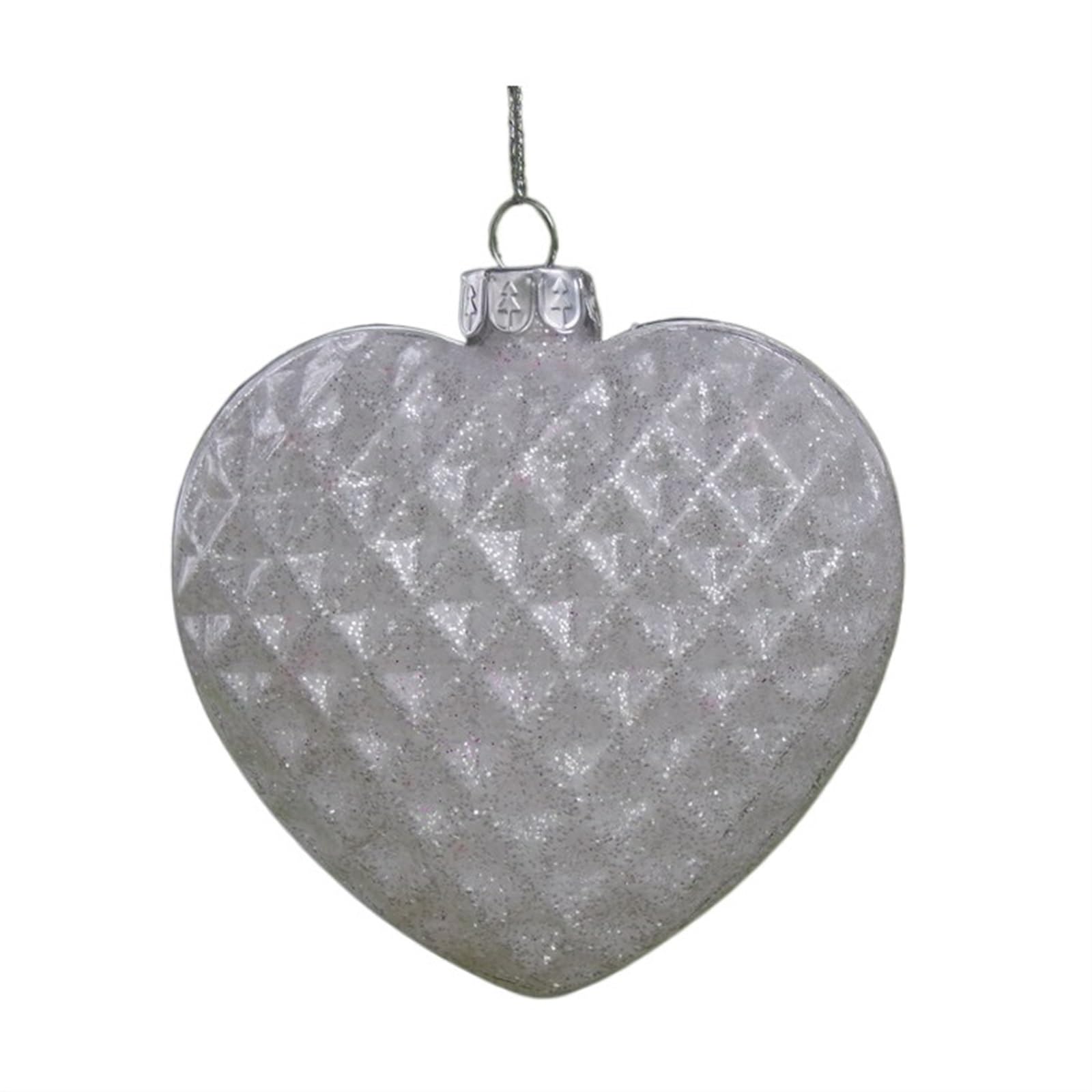 LUGEMA Decorazioni dell'albero di Natale Bianco concavo concavo Love a Ciondolo in Vetro Dipinto a Sfera Vetro a Sfera Vera