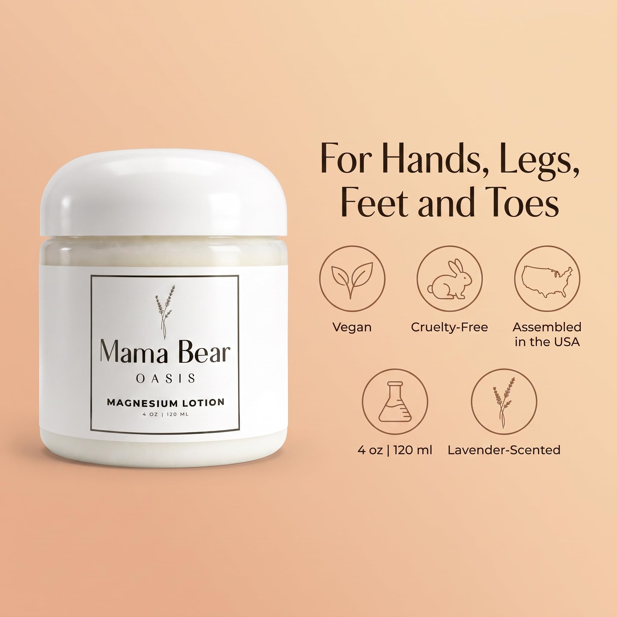 Mama Bear Oasis Magnesium Cream - Magnesium Lotion for Feet (Pack of 1) — Amazon image 2