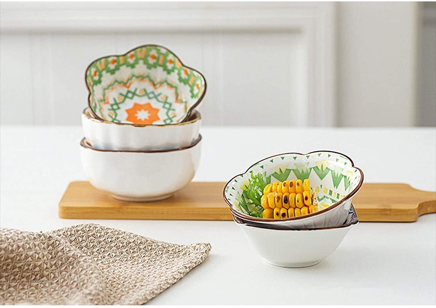 Confezione da 4 Bellissimi Piatti Multiuso in Ceramica per Salse/Ciotole per Salse, Mini Piatti durevoli, Piatti per condimenti per Salsa di