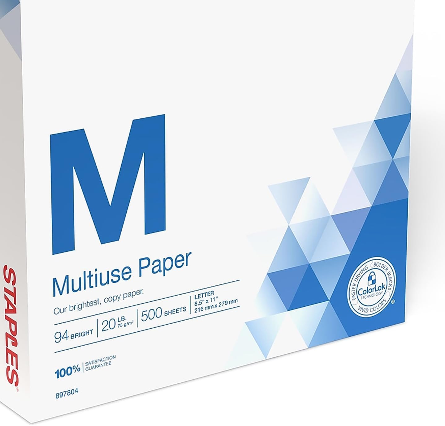 Staples Multipurpose Copy Printer Paper, 8.5x11 In, 20 lb, 1 Ream image 4